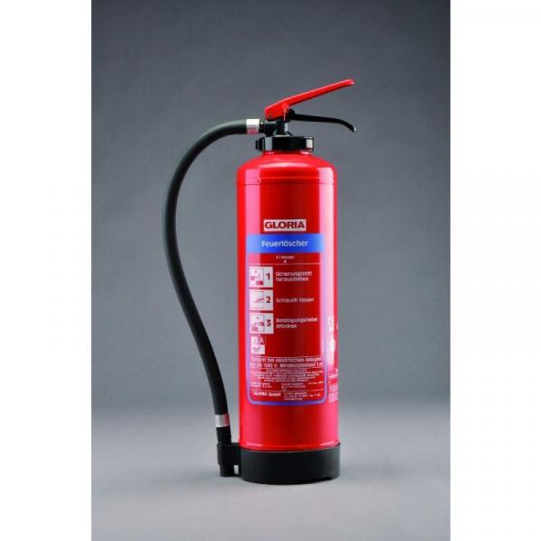 Feuerlöscher Gloria 6 Liter Wasser W6-Easy mit Wandhalterung