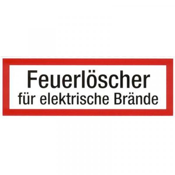 Schild Feuerlöscher für elektrische Brände