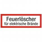 Schild Feuerlöscher für elektrische Brände